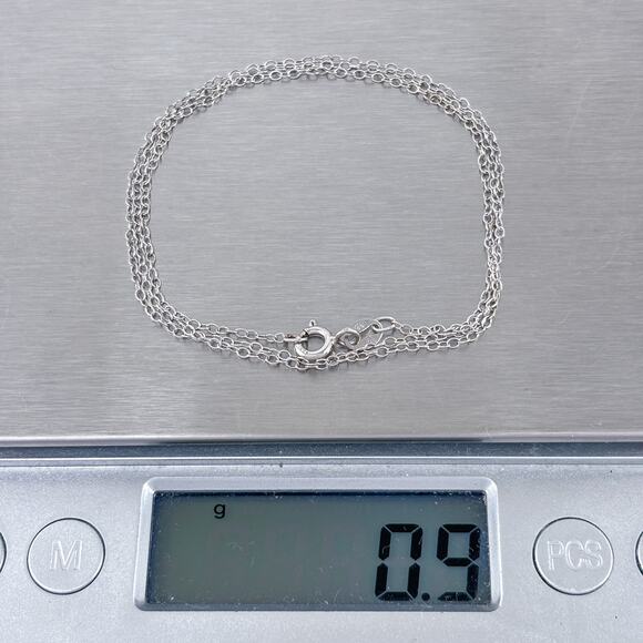 Cable Chain Necklace | Vintage Sterling Silver 925 | 18" - Picture 4 of 4